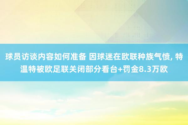 球员访谈内容如何准备 因球迷在欧联种族气愤, 特温特被欧足联关闭部分看台+罚金8.3万欧