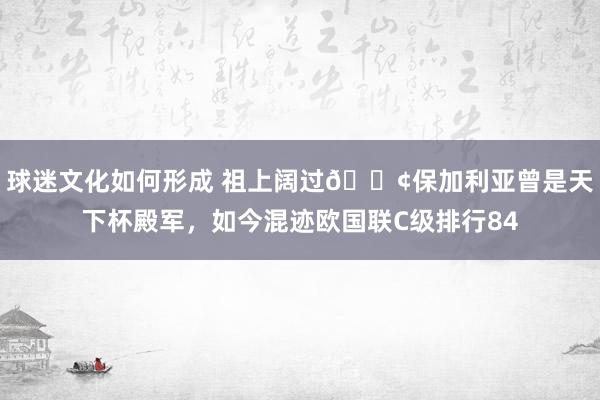 球迷文化如何形成 祖上阔过😢保加利亚曾是天下杯殿军，如今混迹欧国联C级排行84