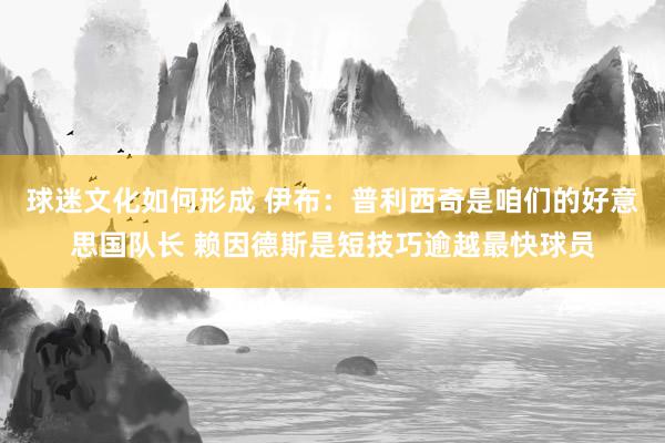 球迷文化如何形成 伊布：普利西奇是咱们的好意思国队长 赖因德斯是短技巧逾越最快球员