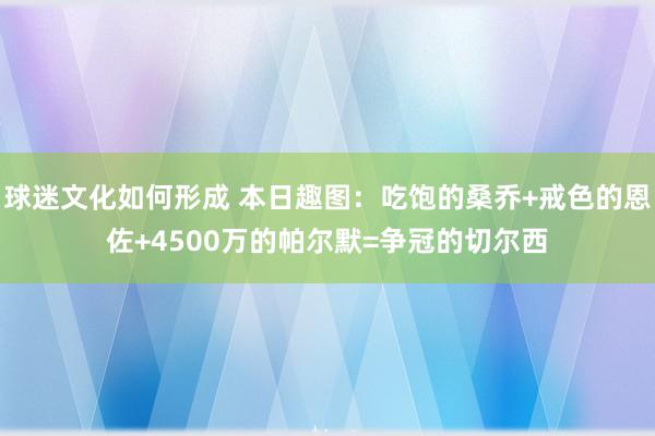 球迷文化如何形成 本日趣图：吃饱的桑乔+戒色的恩佐+4500万的帕尔默=争冠的切尔西