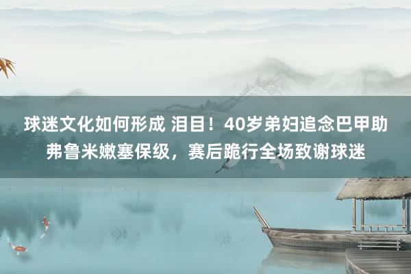 球迷文化如何形成 泪目！40岁弟妇追念巴甲助弗鲁米嫩塞保级，赛后跪行全场致谢球迷